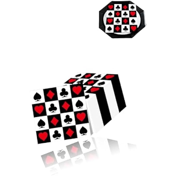 POKER CARD PARTY NAPKINS SET DISPOSABLE PAPER LUNCHEON NAPKINS FOR PARTY SUPPLIES100 PCS - Image 2